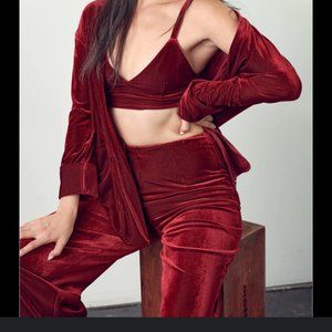 Red Corduroy 3 piece set (sexy devil costume)